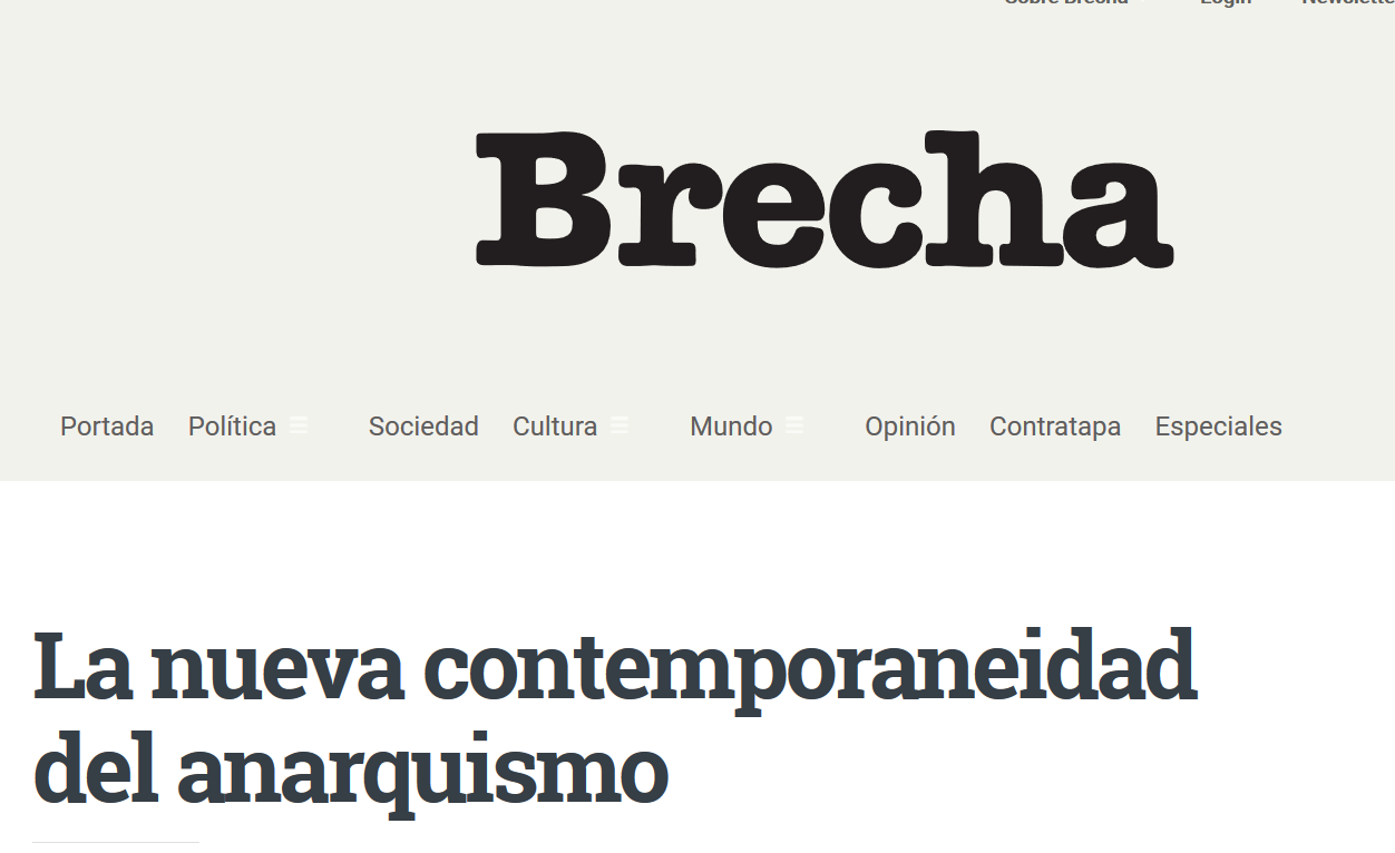 Brecha, el periódico uruguayo, cubrió el II Congreso sobre Anarquismos