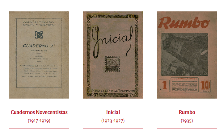 Las revistas Rumbo, Inicial y Cuadernos del Colegio Novecentista ya pueden consultarse en línea