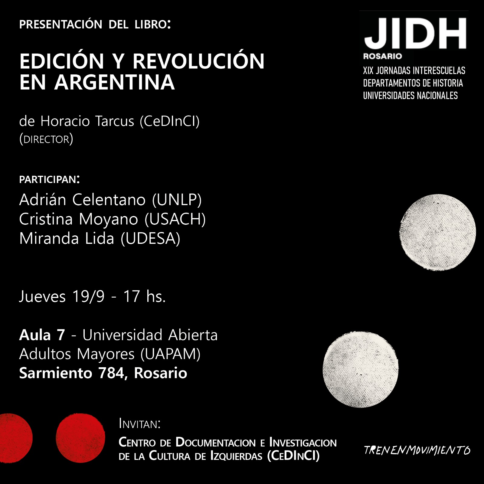 Presentación del libro EDICIÓN Y REVOLUCIÓN EN ARGENTINA